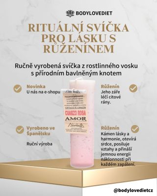 💖 Rituální svíčka pro lásku s růženínem je tvým průvodcem k otevření srdce, harmonii a jemné energii lásky. Každé zapálení...
